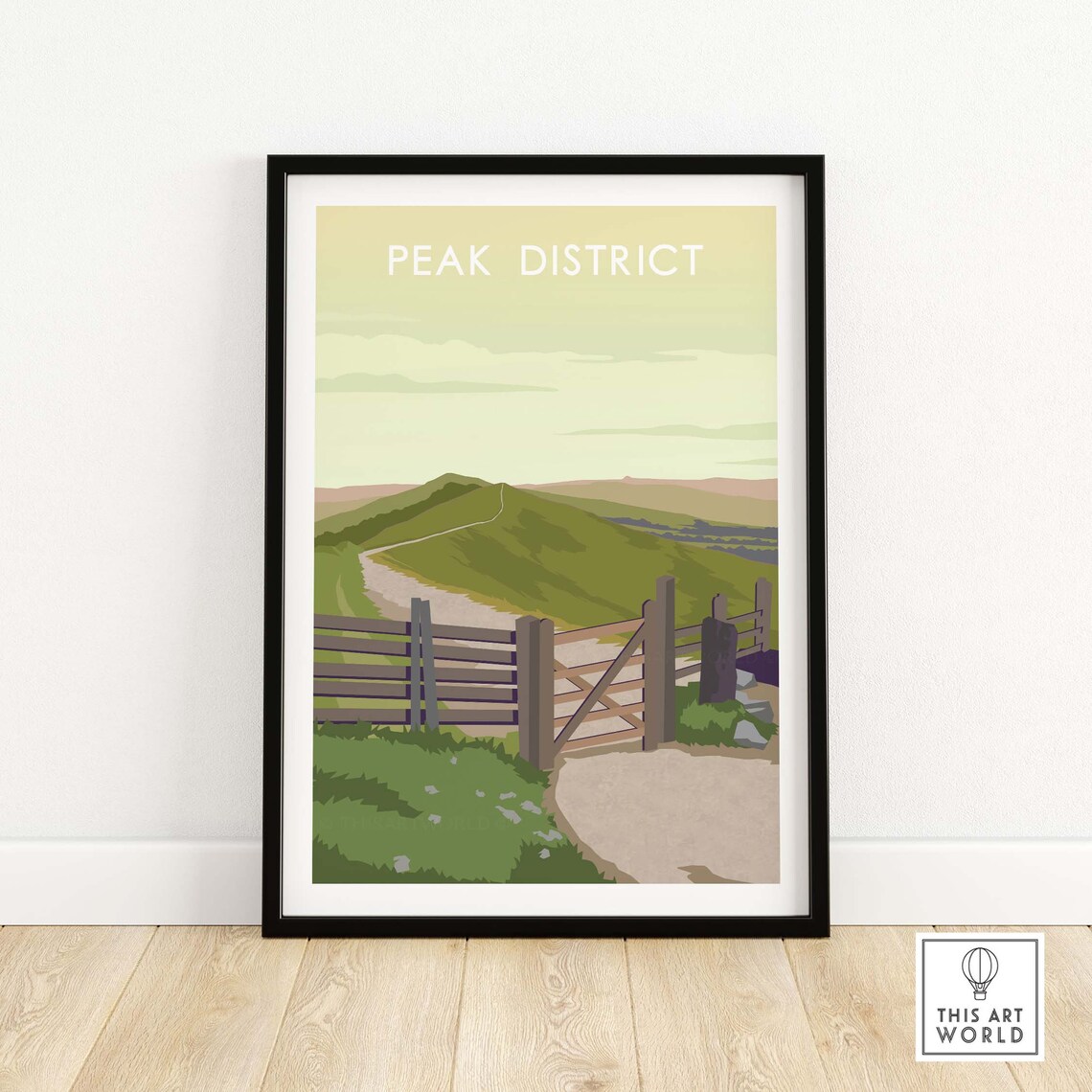 Peak District Minimalist Travel Poster Art Print