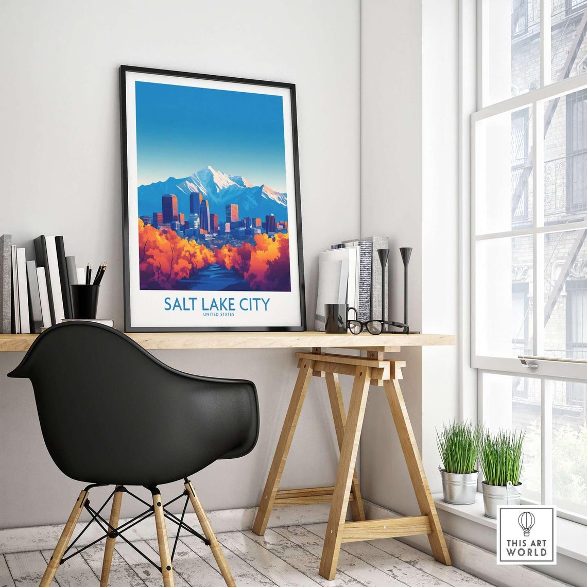 Salt Lake City Travel Poster, Utah Wall Decor - Image 4