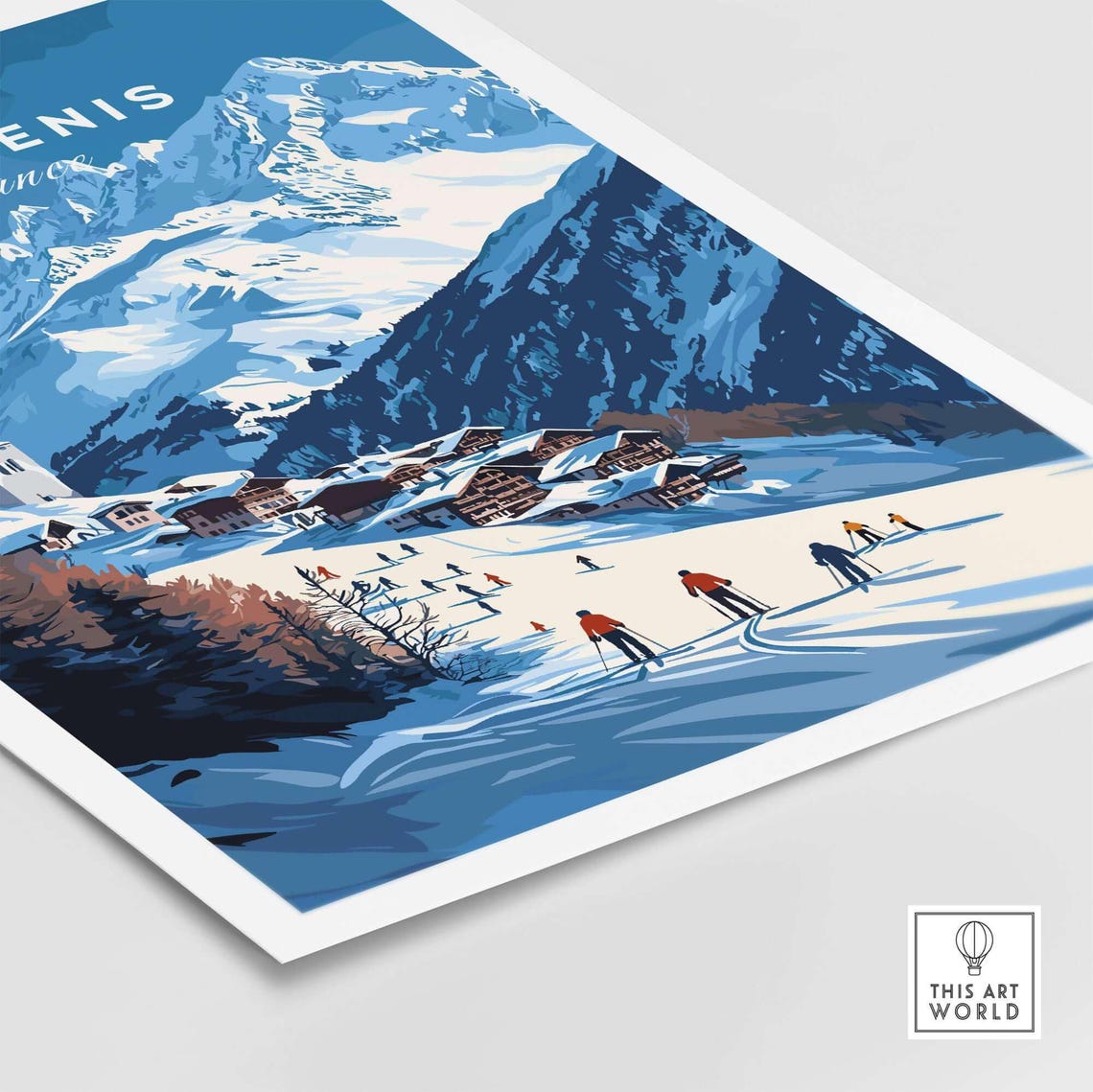 Val Cenis Travel Poster, Winter Sports Adventure - Image 5