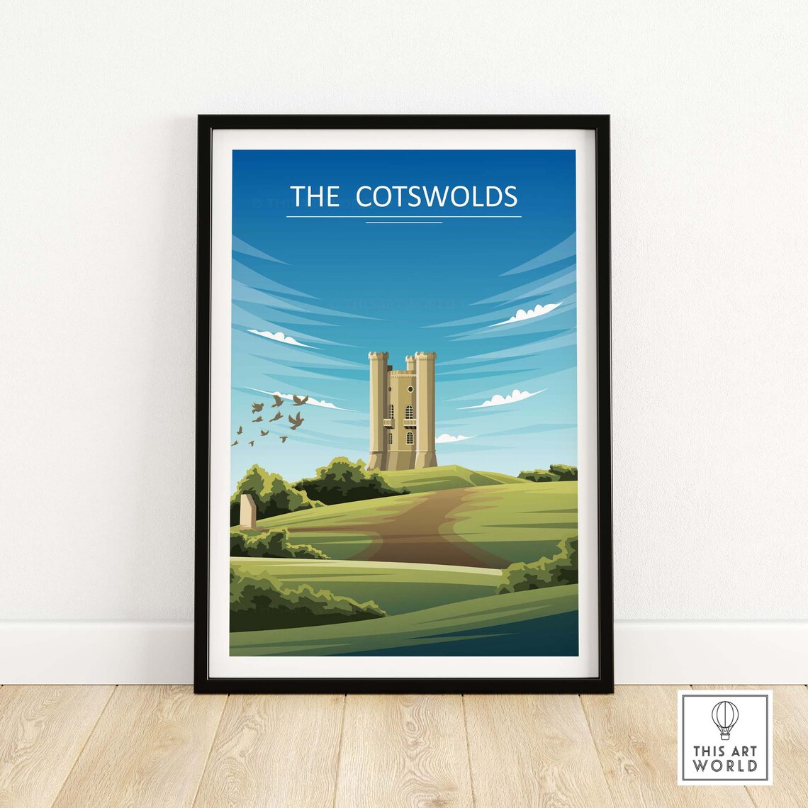 The Cotswolds Travel Poster, English Countryside