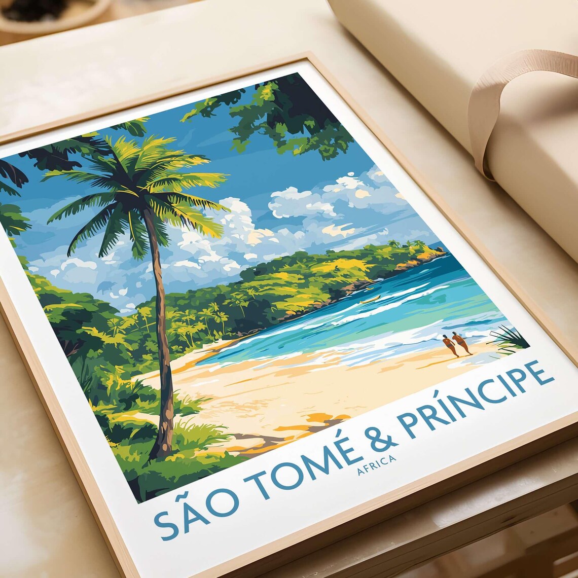Sao Tome Wall Art Print, Africa Living Room Decor