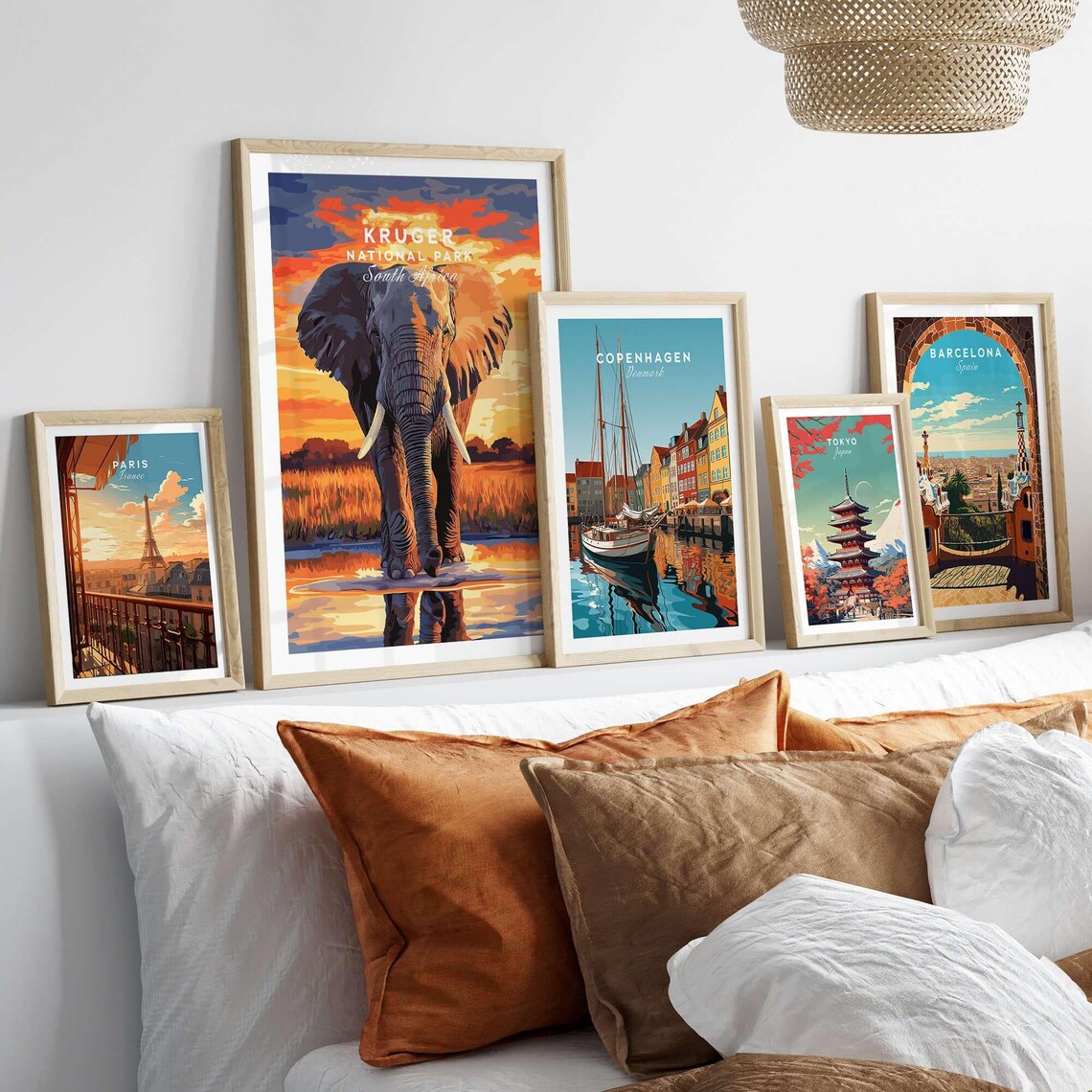 Kruger Park Travel Poster, South Africa Elephant - Image 3
