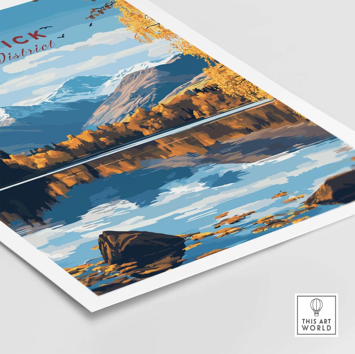 Keswick, Lake District Housewarming Gift Art Print - Image 5