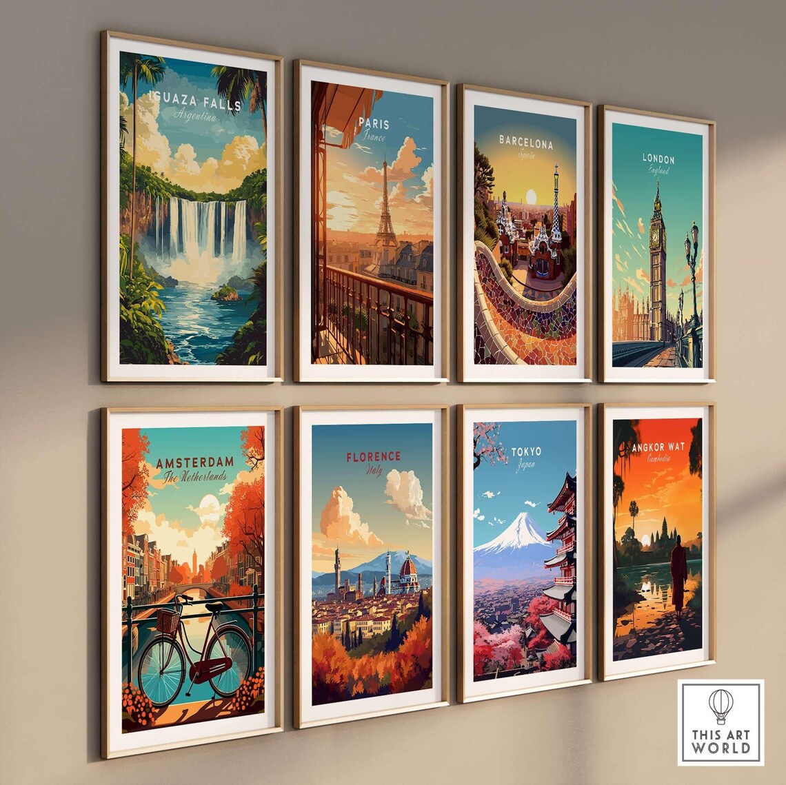 Iguaza Falls Argentina Travel Poster, Wall Art Print - Image 3