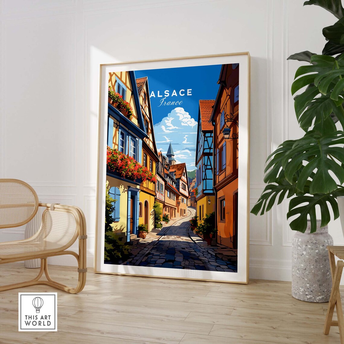 Alsace France Travel Poster, Personal Gift Print - Image 3