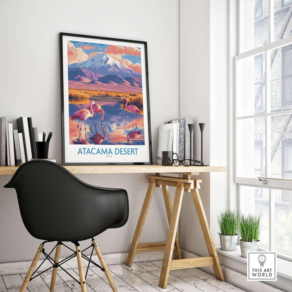 Atacama Desert Travel Poster, Chile Landscape - Image 4