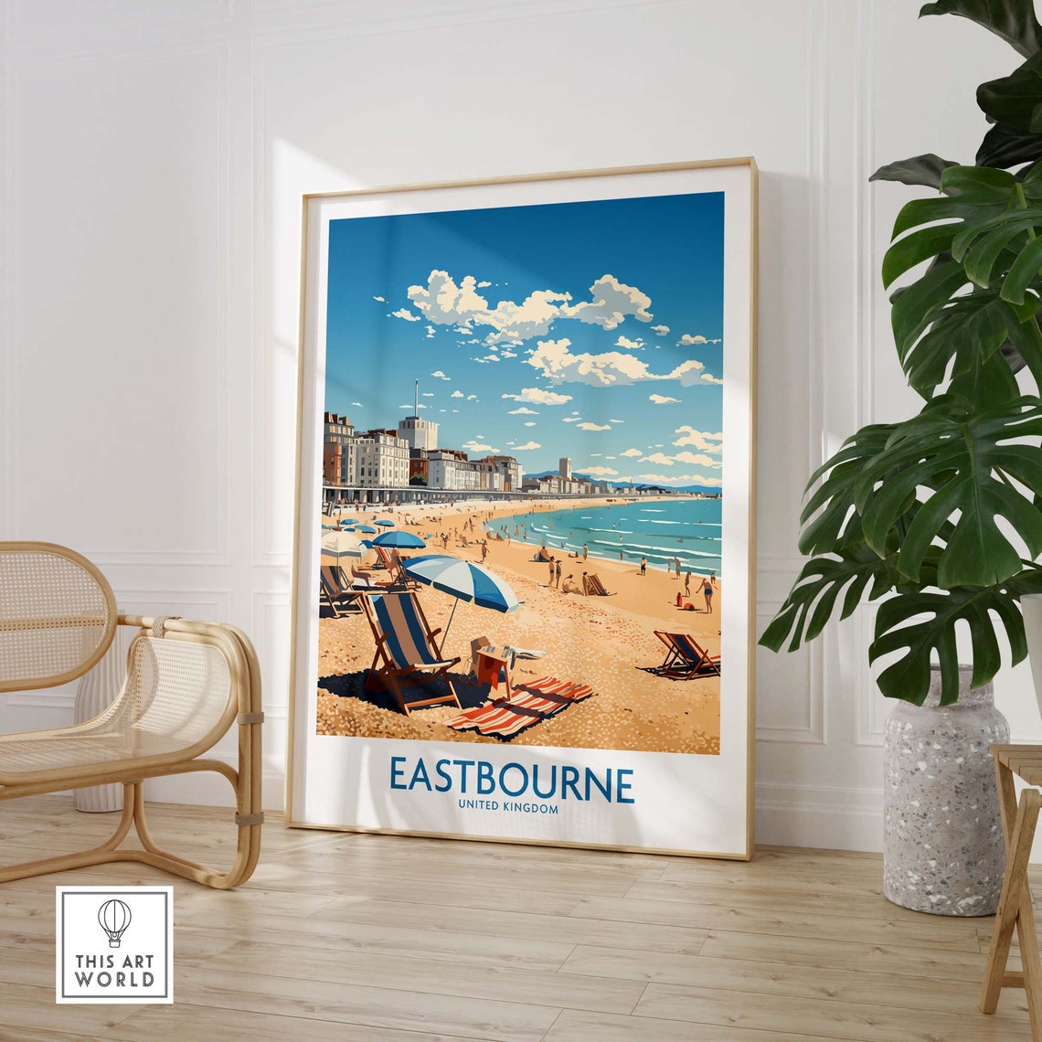 Eastbourne England Seaside Beach Promenade Summer Travel Poster - Image 2