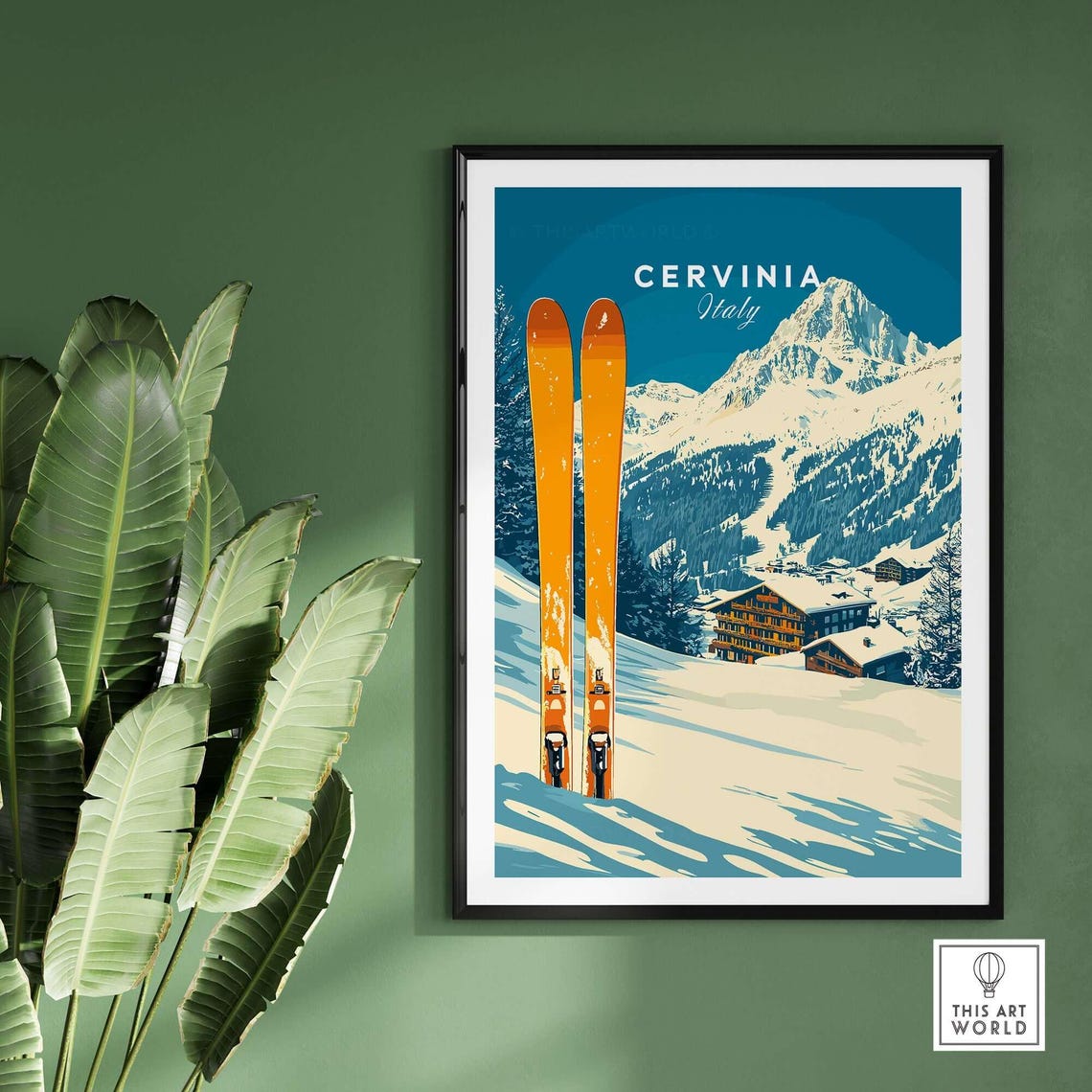 Cervinia Travel Poster, Ski Resort Adventure - Image 2