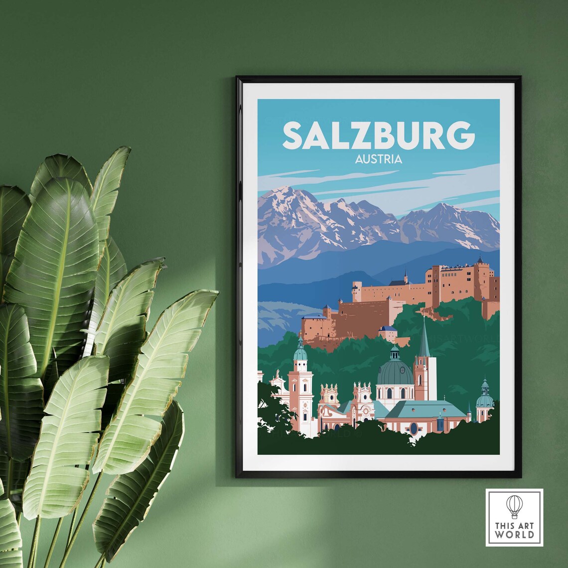 Salzburg Travel Poster, Austria Travel Poster Print - Image 2