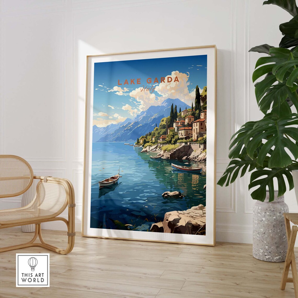 Lake Garda Birthday Present Wall Art Print - Image 3