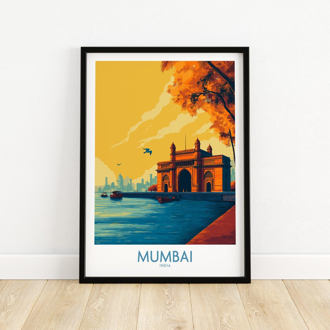 Mumbai India Gateway of India Golden Hour Sunset Harbor Poster