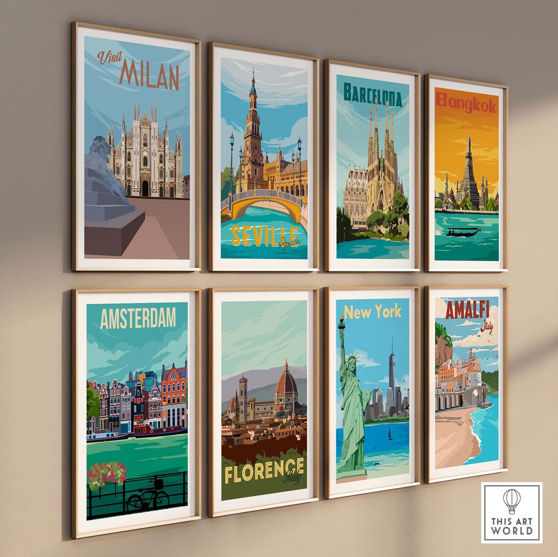 Milan Vintage Travel Poster, Italy Art Print - Image 3