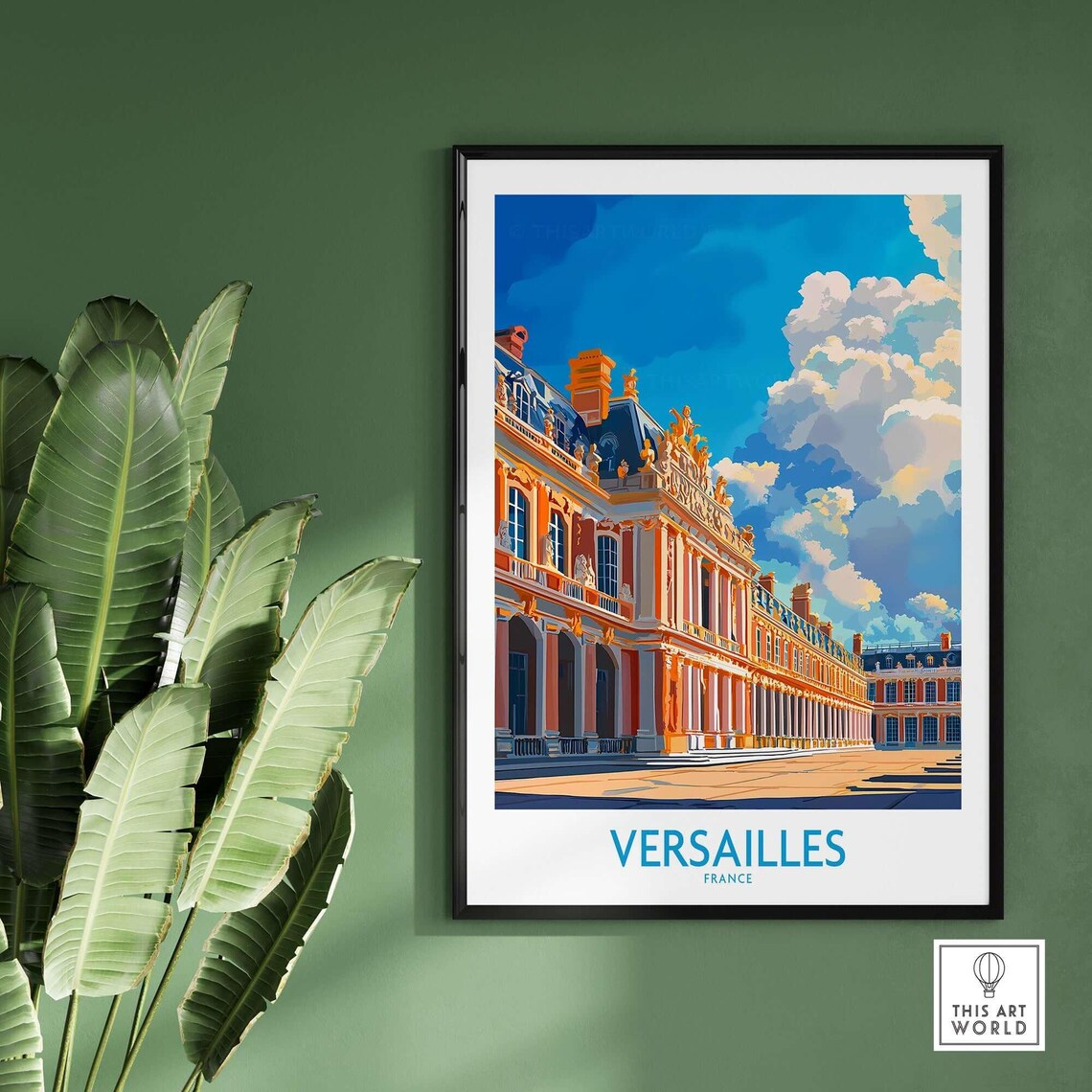 Versailles France Palace Grand Facade Blue Sky Travel Poster - Image 2