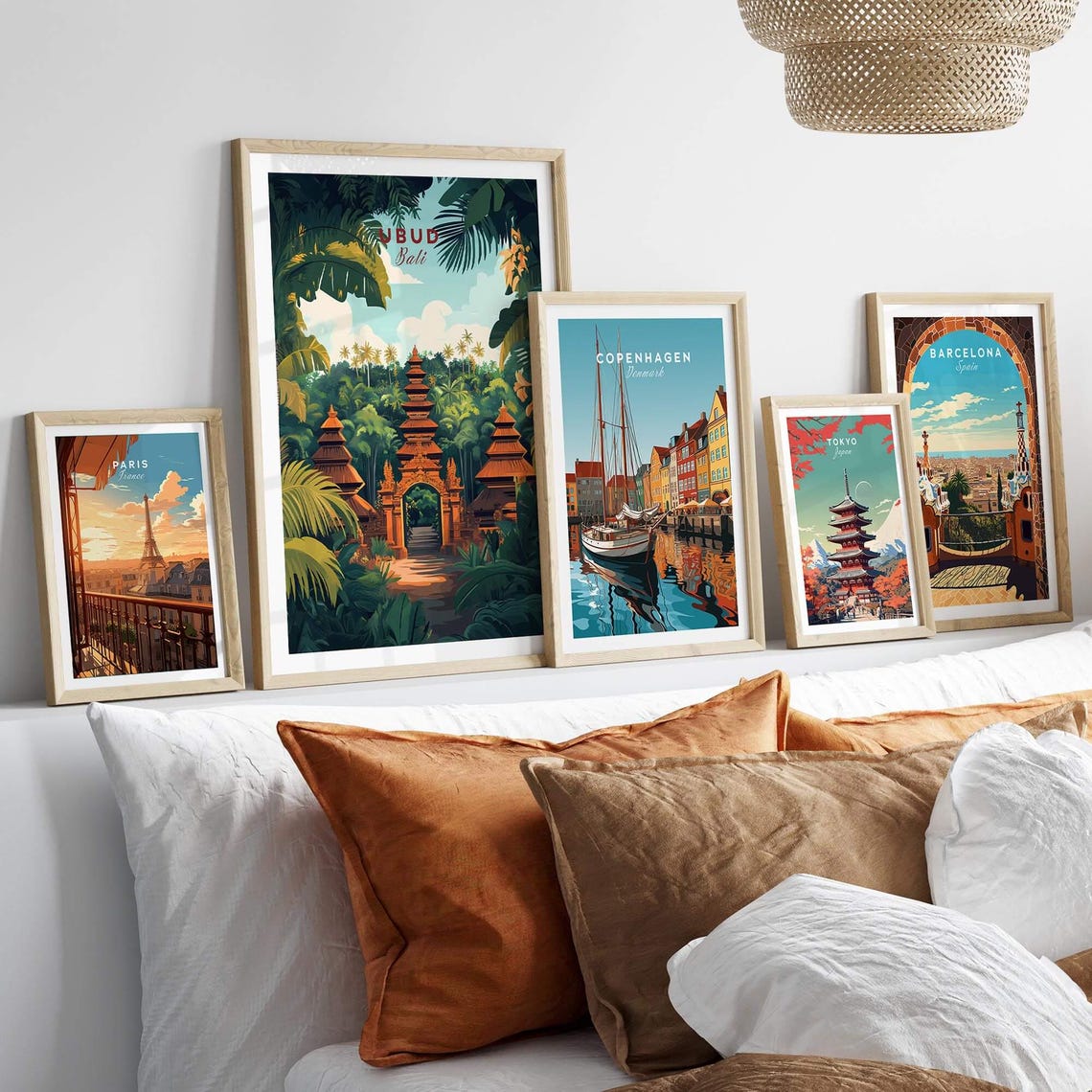Ubud Bali Travel Poster, Illustration Artwork - Image 3