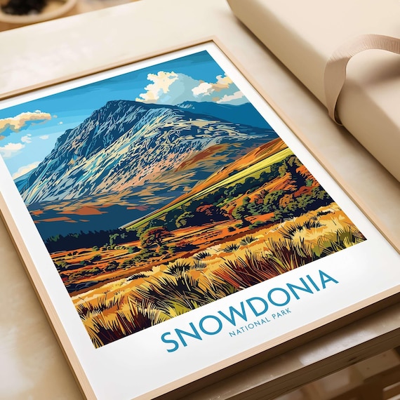 Snowdonia National Park Wales Travel Poster