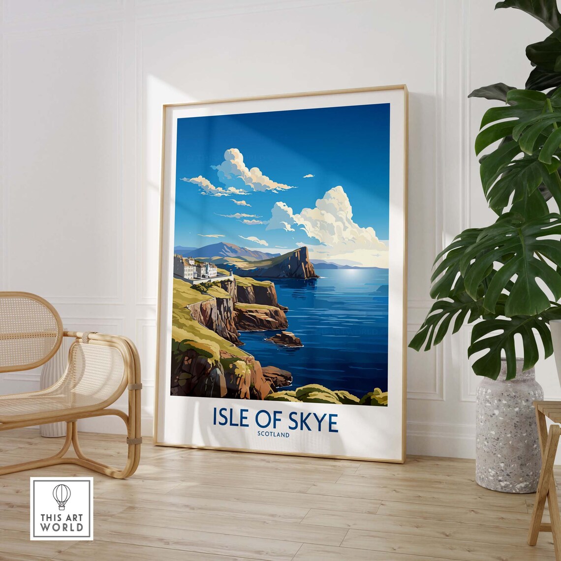Isle Of Skye Modern Scotland Travel Poster Art Print - Image 3