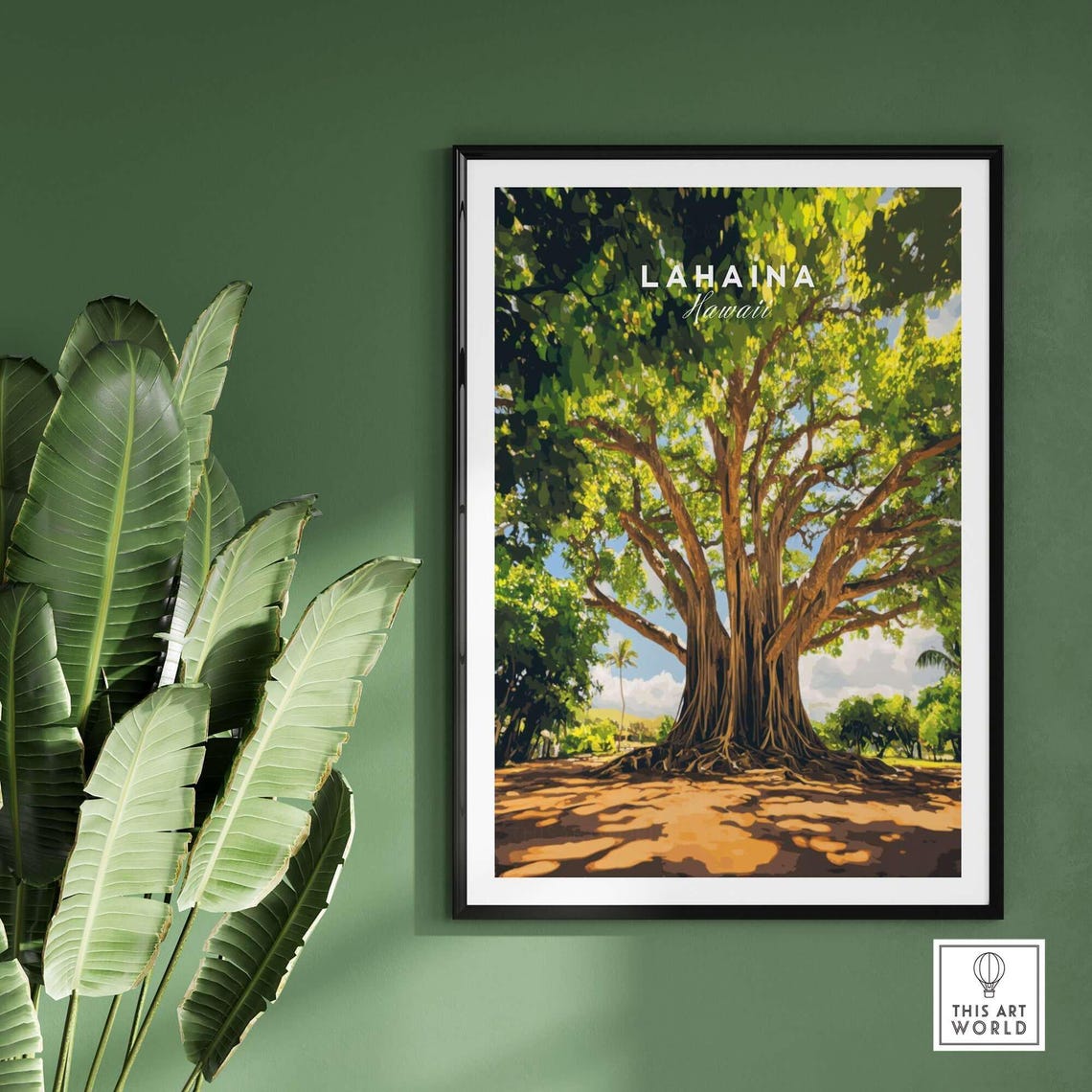 Lahaina Banyan Tree, Hawaii Travel Poster - Image 2