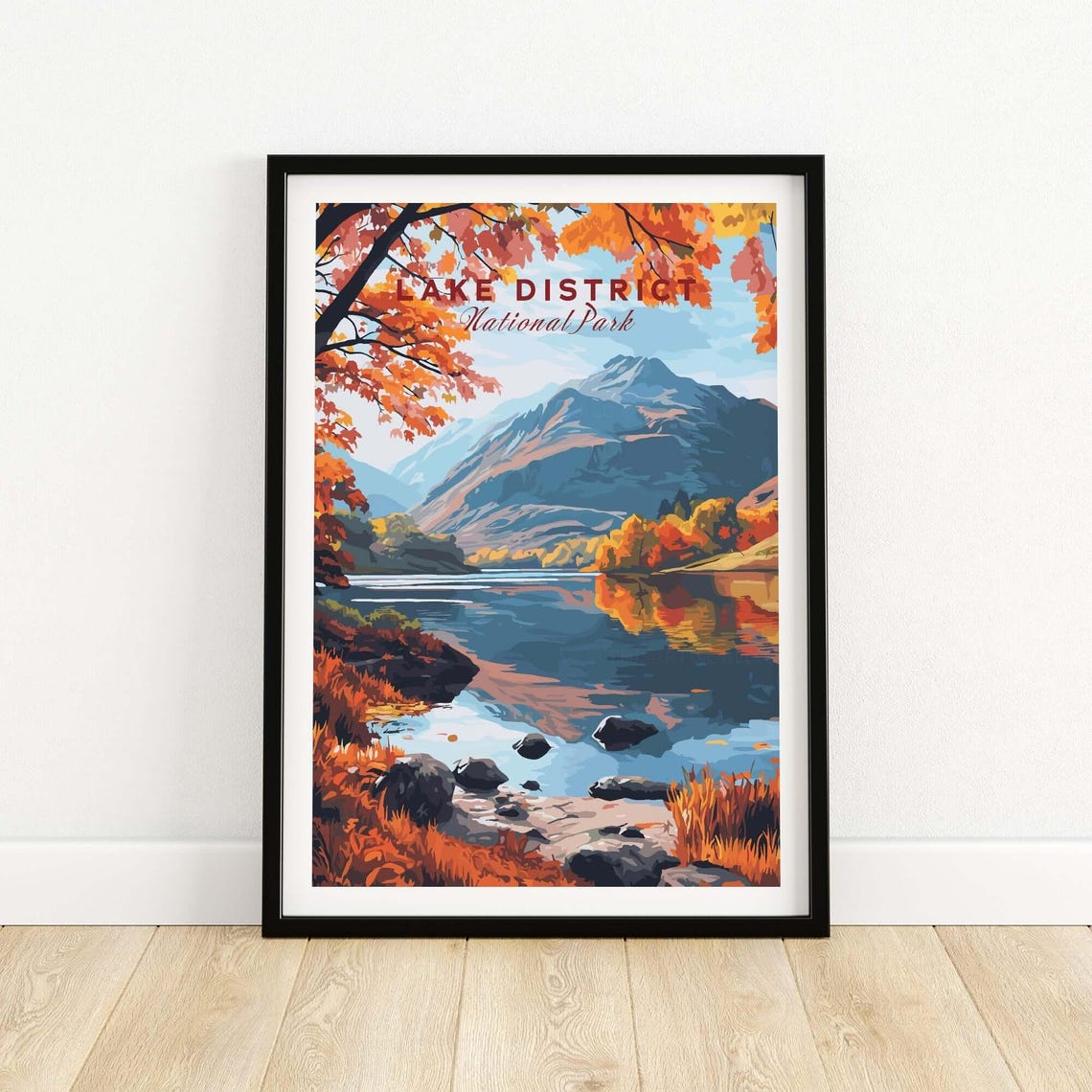 Lake District Travel Poster, Cumbria England