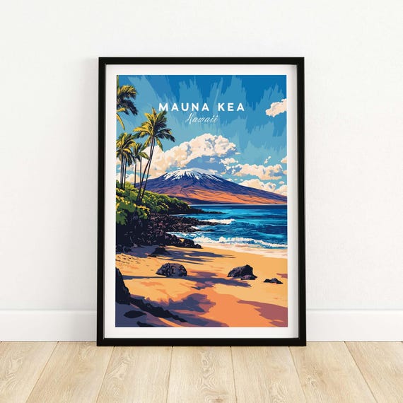 Mauna Kea Beach, Tropical Coastal Hawaii Seascape Poster