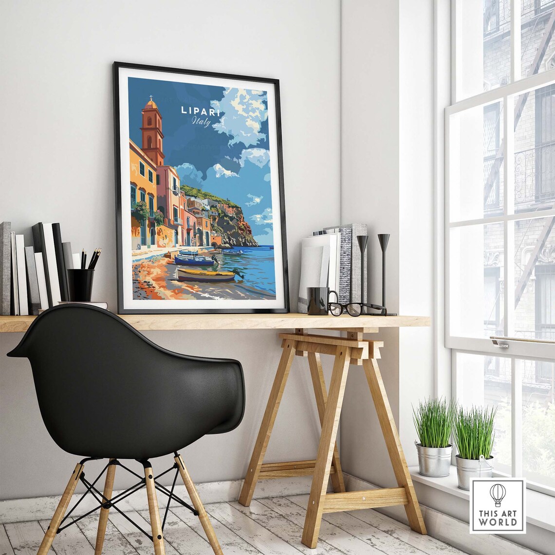 Lipari Italy Travel Poster, Wall Art Print - Image 4