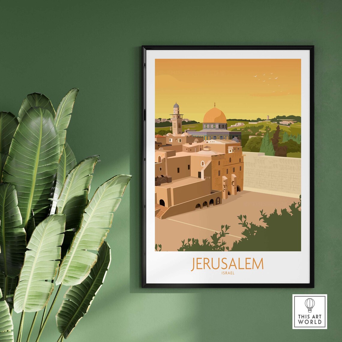 Jerusalem Travel Poster, Israel Home Decor - Image 2
