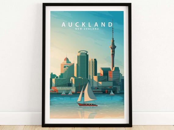 Auckland Travel Poster Print This Art World