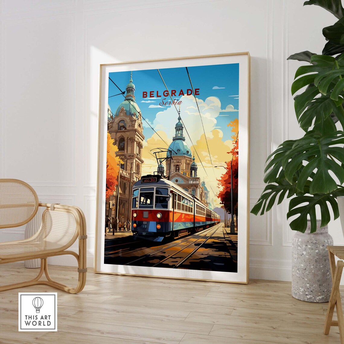 Belgrade Travel Poster, Personalized Wall Art - Image 3