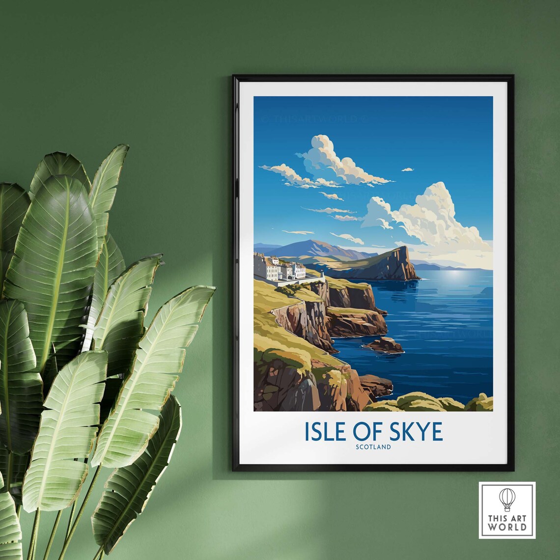 Isle Of Skye Modern Scotland Travel Poster Art Print - Image 2