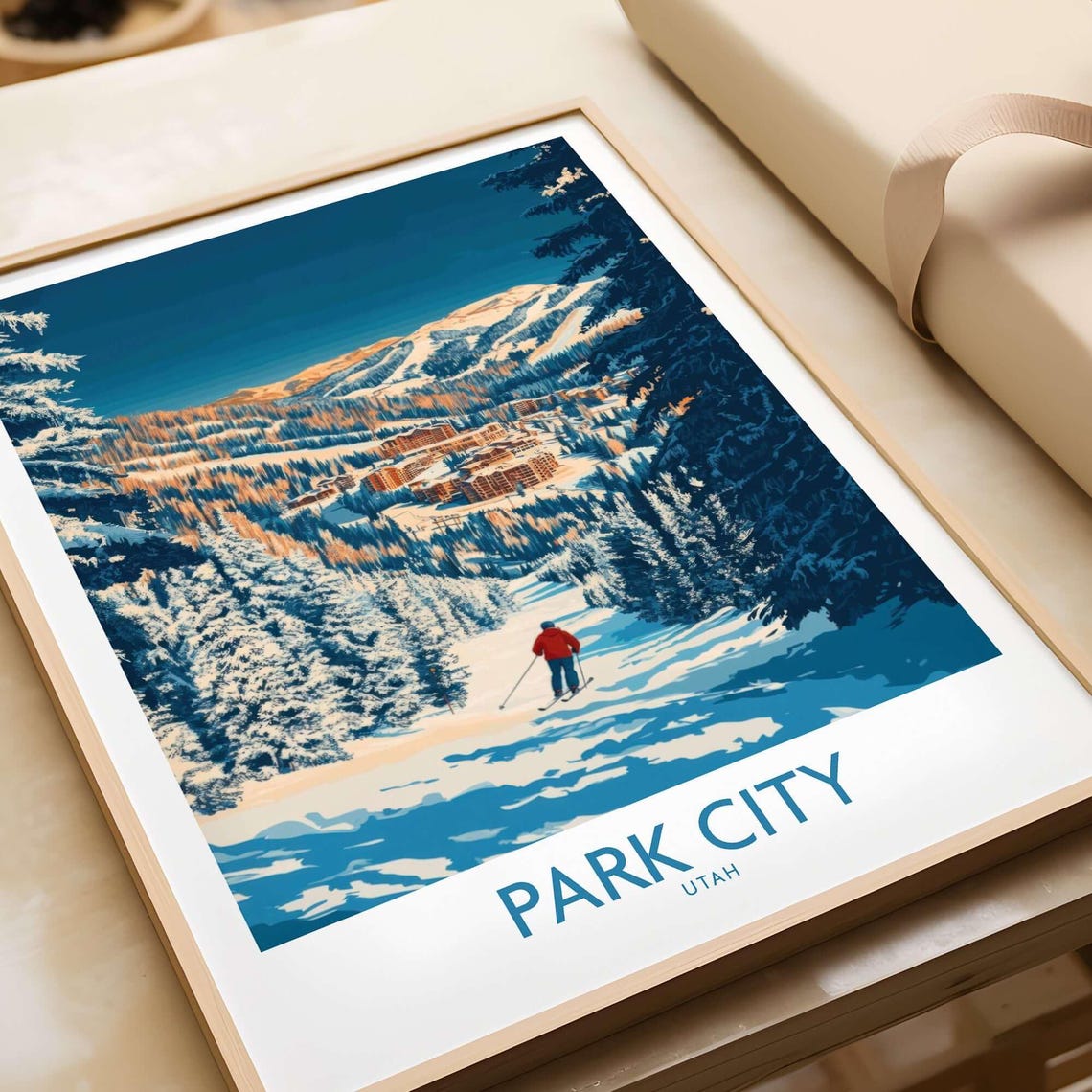 Park City Utah Skiing Travel Poster