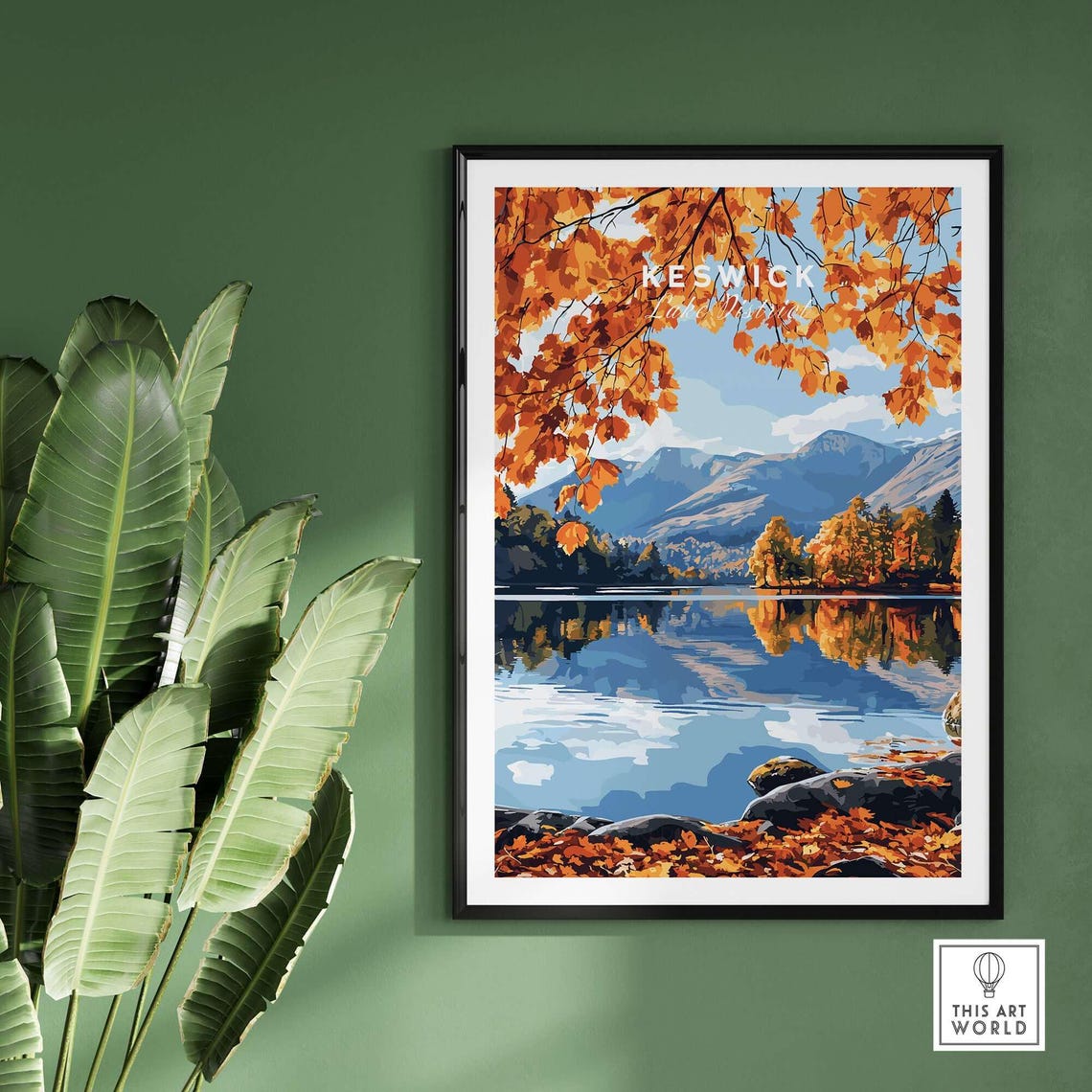 Keswick Travel Poster, Lake District Landscape - Image 2