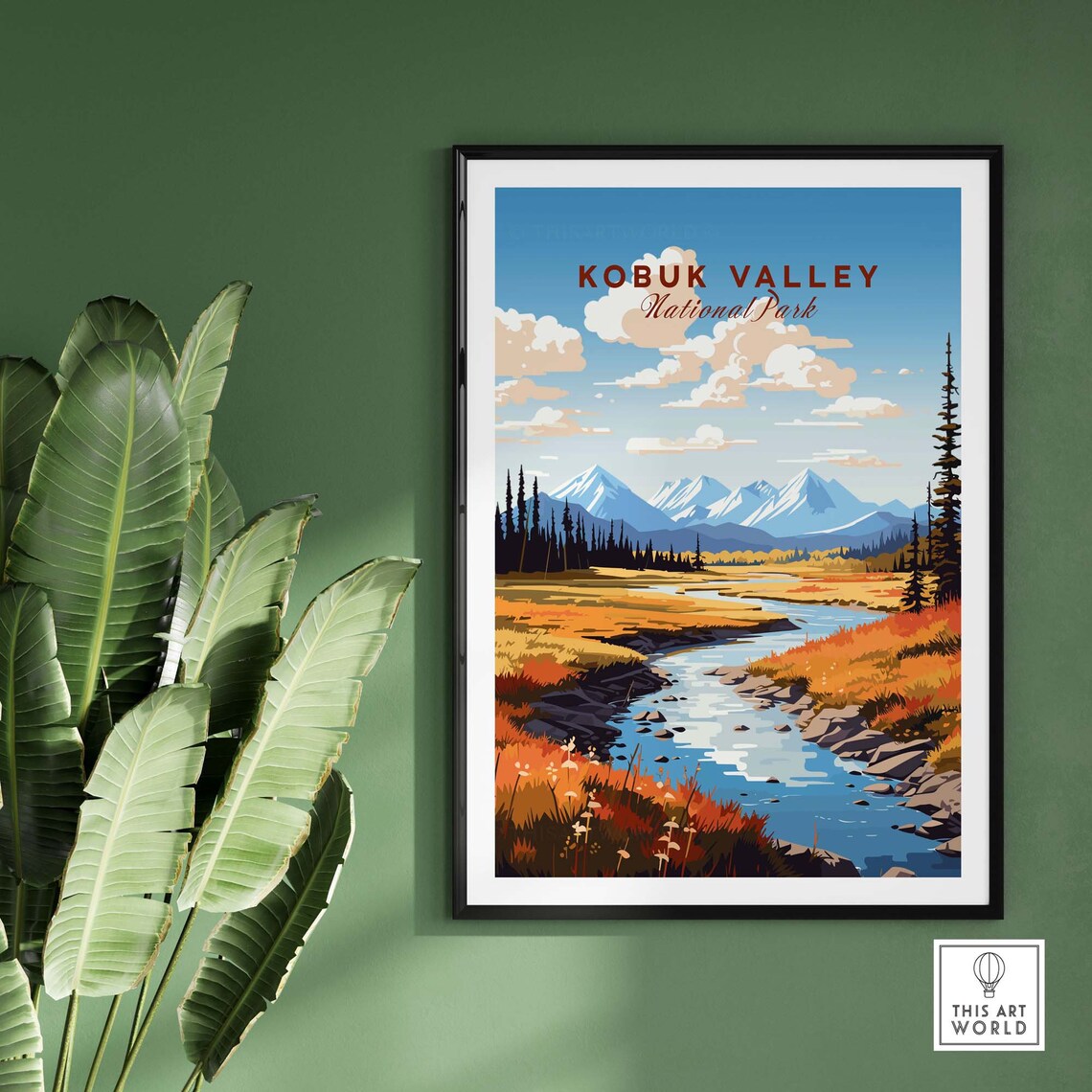 Kobuk Valley National Park Fall Tundra River Valley Art Poster - Image 2