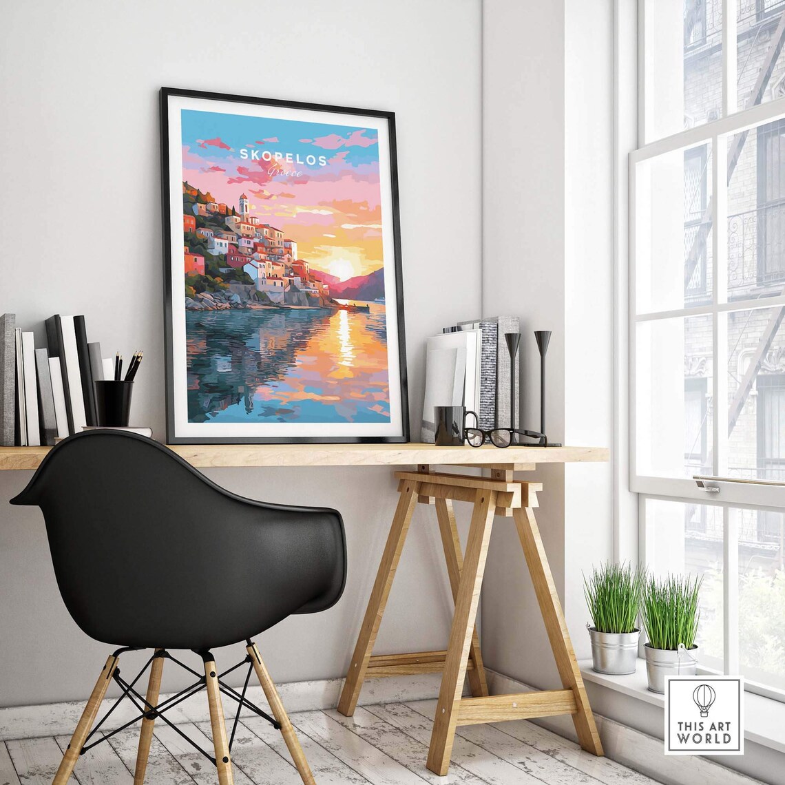 Skopelos Greece Travel Poster, Place Name Art Print - Image 4