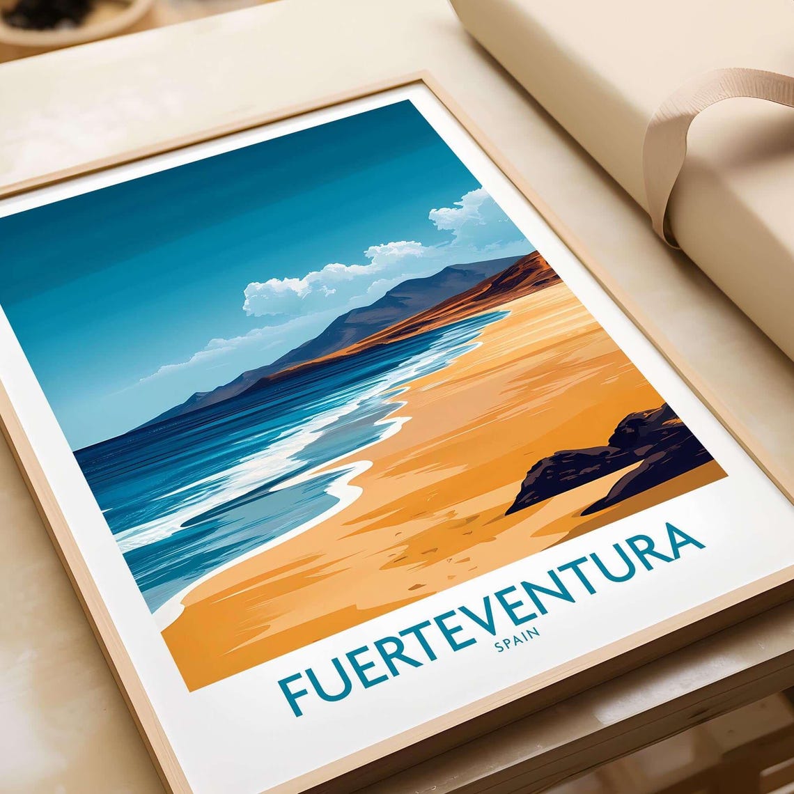 Fuerteventura Travel Poster, Island Wall Decor