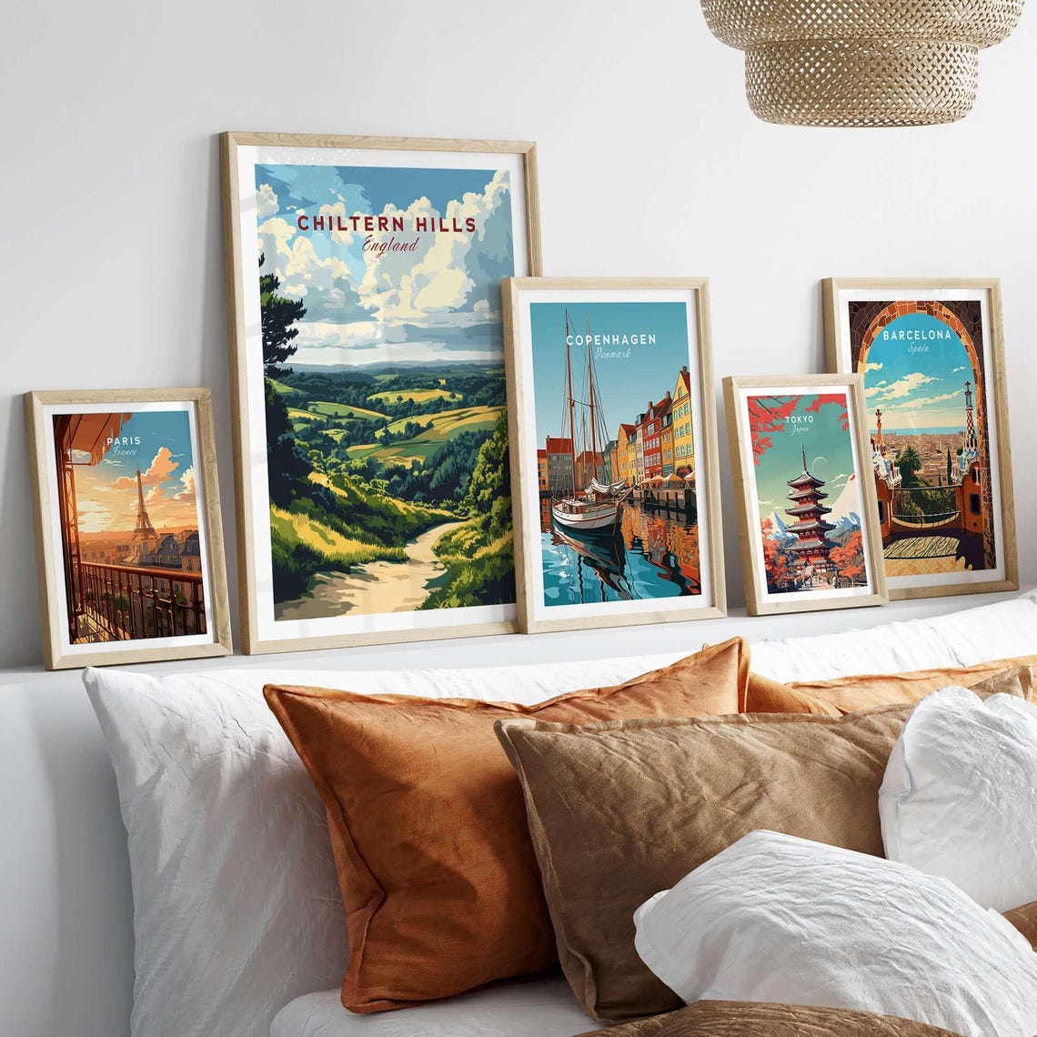 Chiltern Hills Art Print England Living Room Wall Decor Artwork Gift Framed Print Or Unframed Poster - Image 2