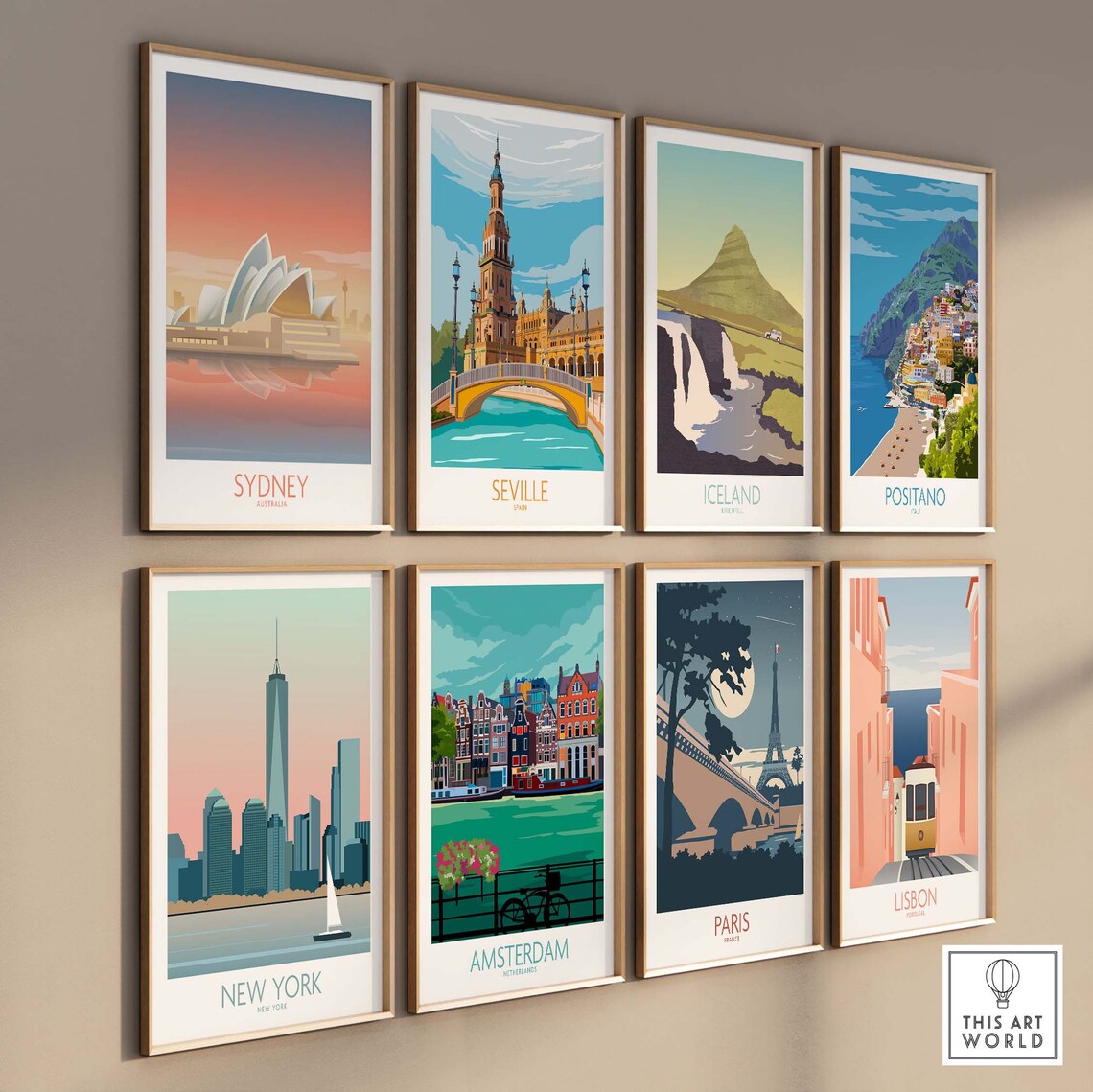 Sydney Australia Travel Poster, Harbour Opera House - Image 3