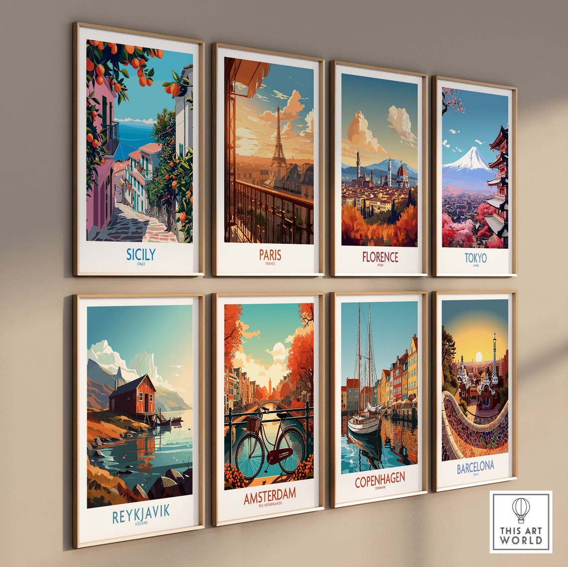 Sicily Travel Poster Vibrant Colors Stunning Details And Memories Of Italian Island Adventure Hang In Your Home Or Office Today Italy - Image 3