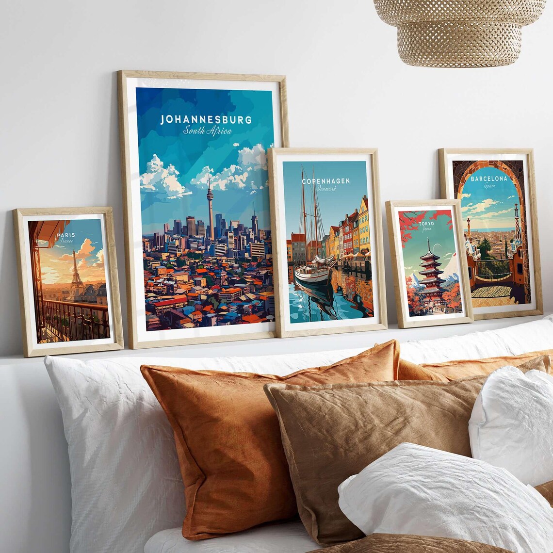 Johannesburg Skyline Travel Poster, South Africa Cityscape - Image 3