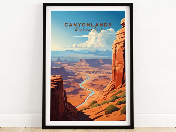 Canyonlands National Park Winding River Red Rock Canyon Poster