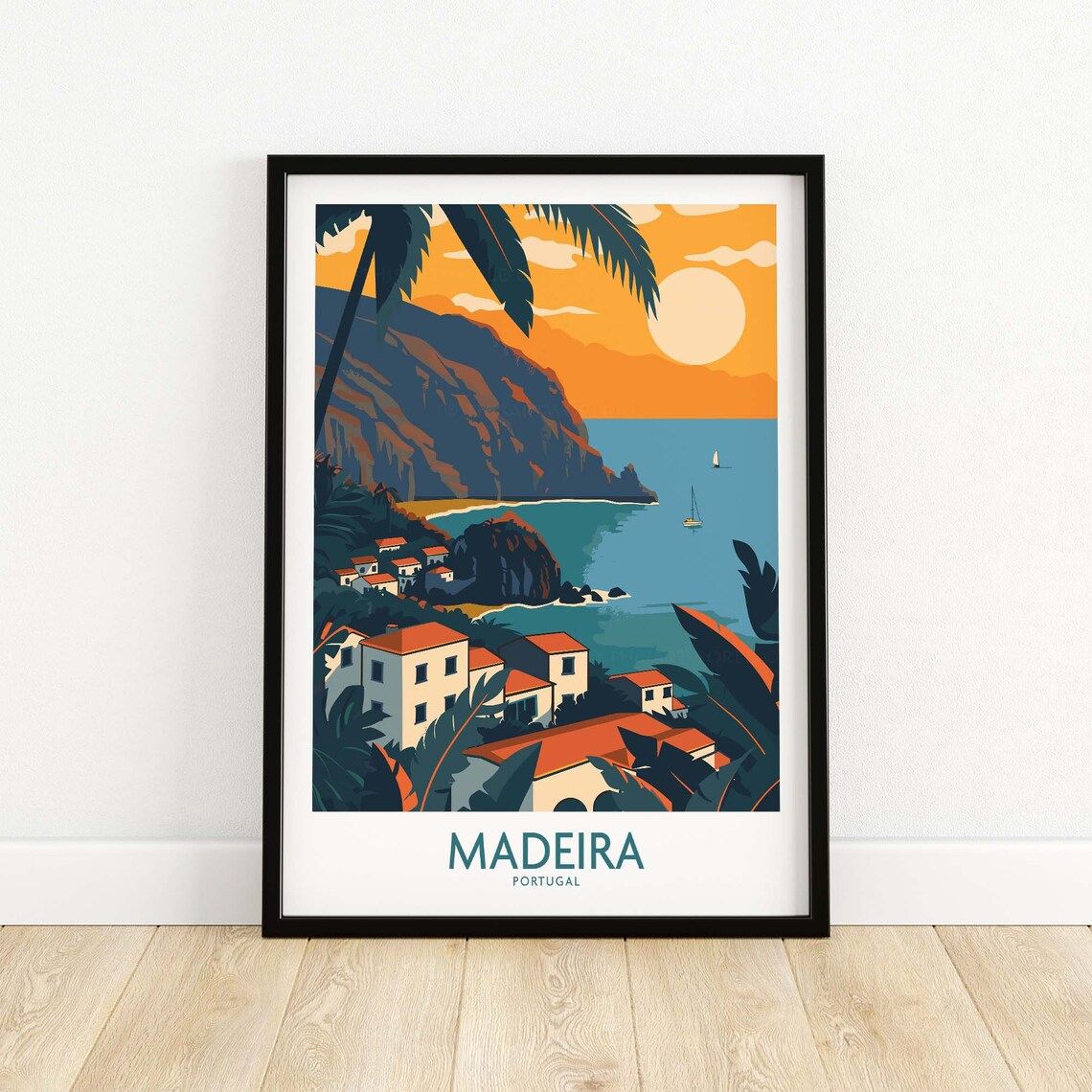 Madeira Travel Poster, Personalized Gift for Her