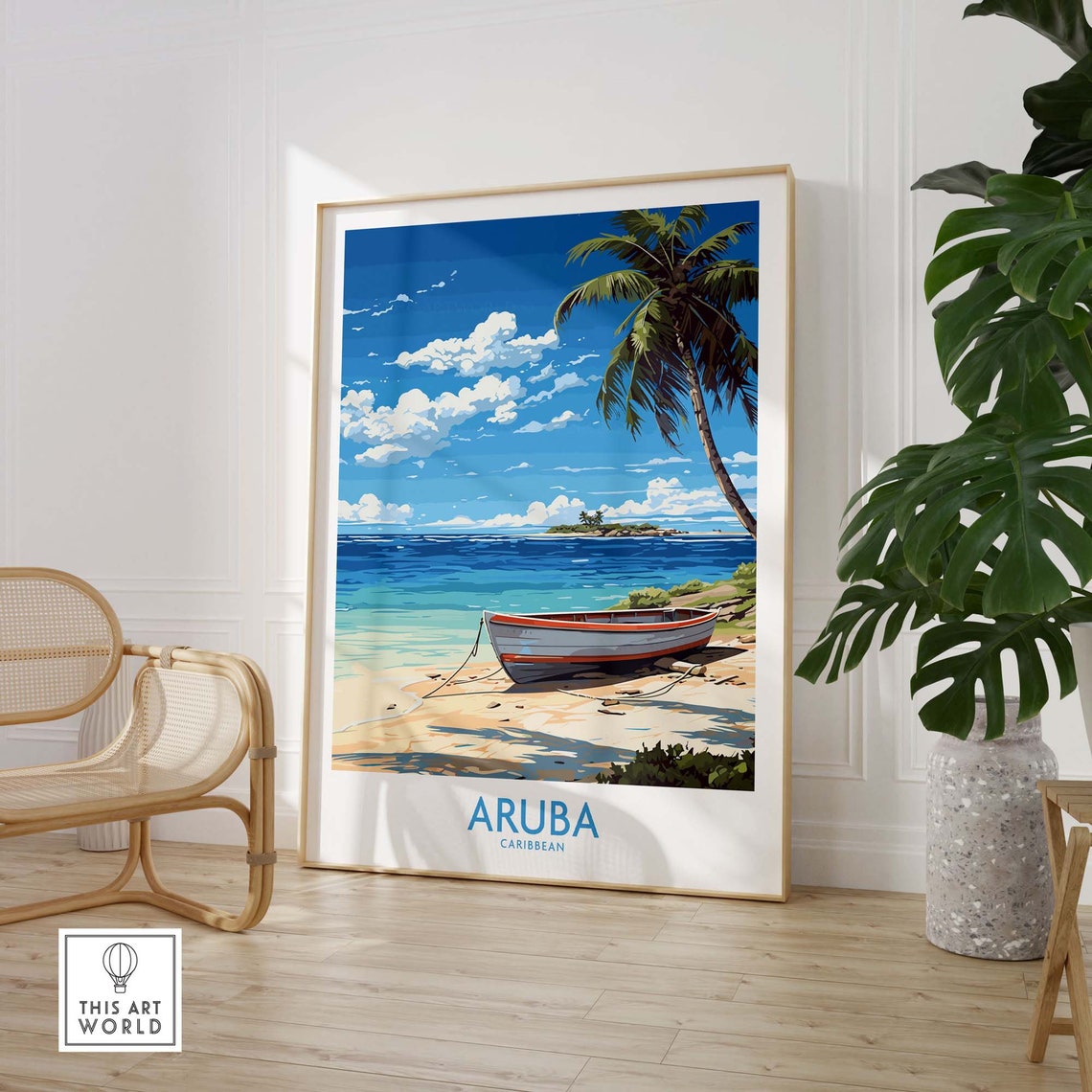 Aruba Travel Poster Travel Poster Art Home Dcor Artwork Birthday Present Wedding Anniversary Gift - Image 3