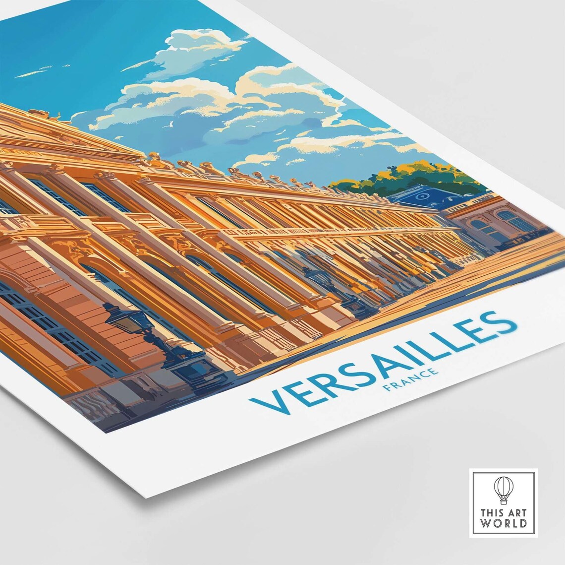 Versailles France Palace Grand Colonnade Facade Travel Poster - Image 4