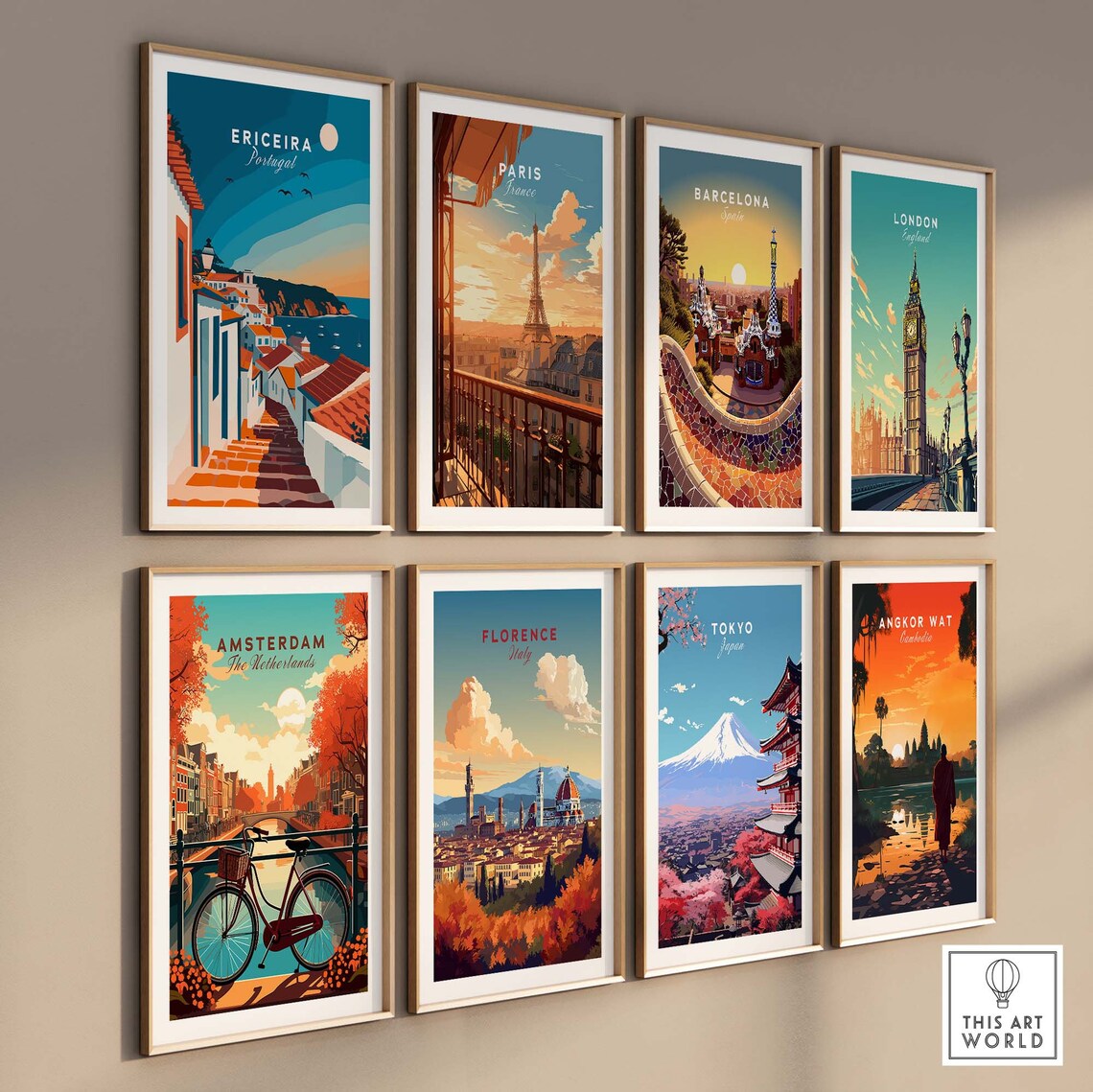 Ericeira Portugal Minimalist Travel Poster Print - Image 3