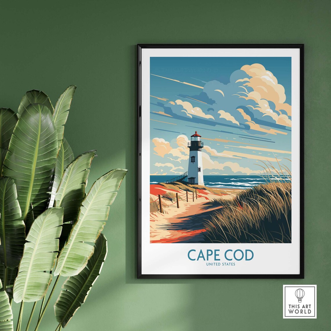 Cape Cod Travel Poster, Home Decor Art Print - Image 2
