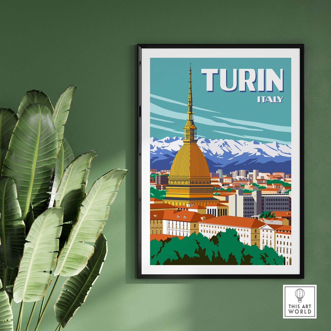 Turin Italy Travel Poster, Europe Wall Art - Image 2