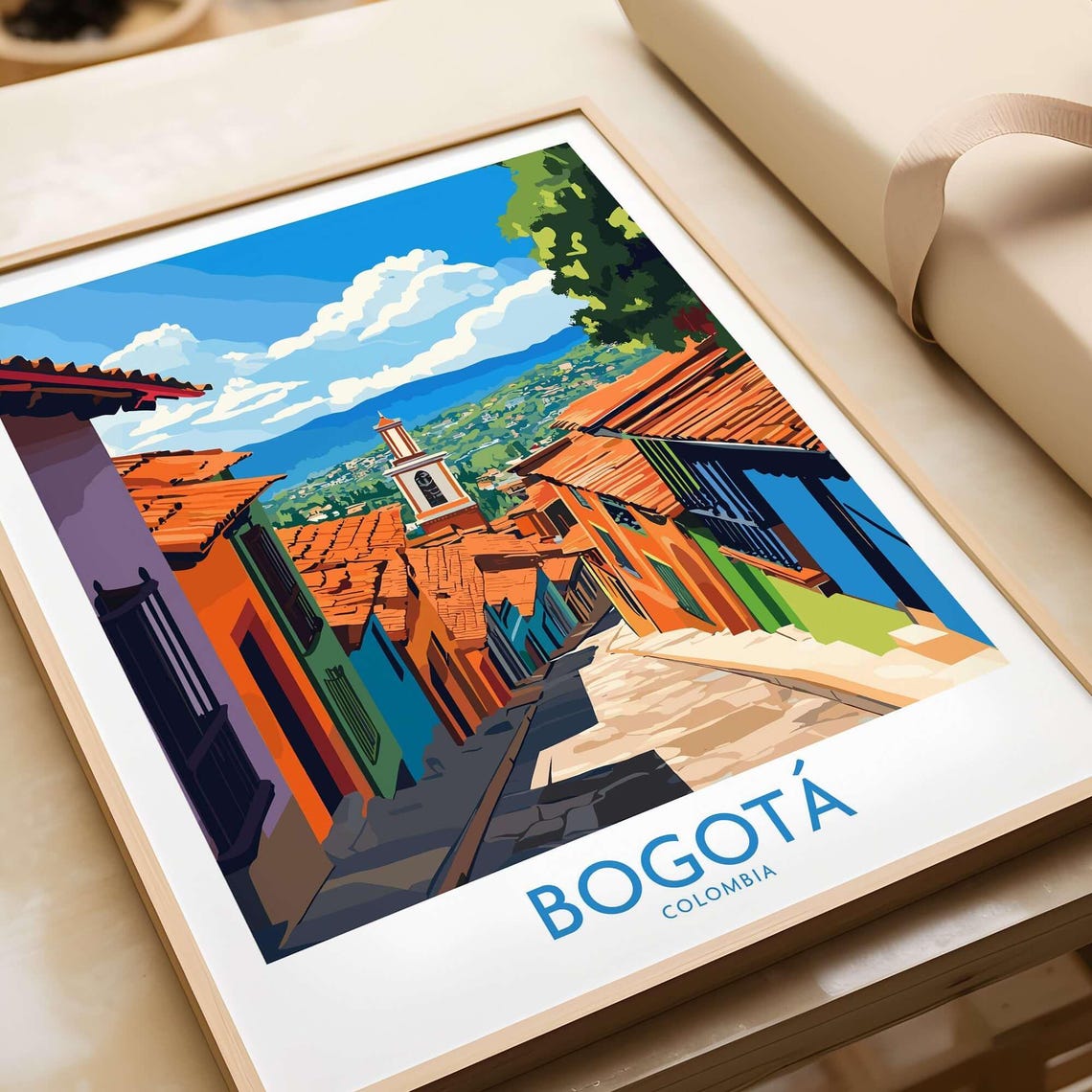 Bogota Travel Poster Birthday Present Bogota Wedding Anniversary Gift Bogota
