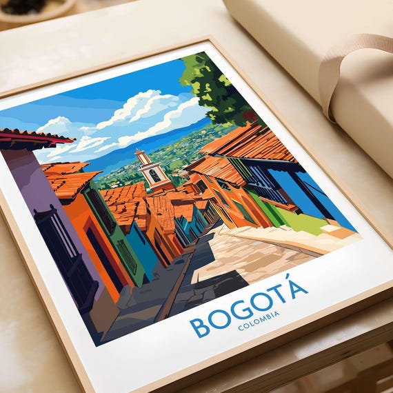 Bogota Travel Poster Birthday Present Bogota Wedding Anniversary Gift Bogota