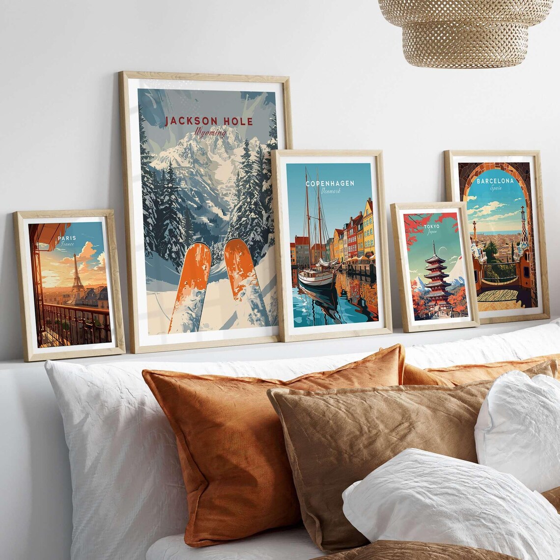 Jackson Hole Ski Lodge Poster, Winter Sports Art - Image 3