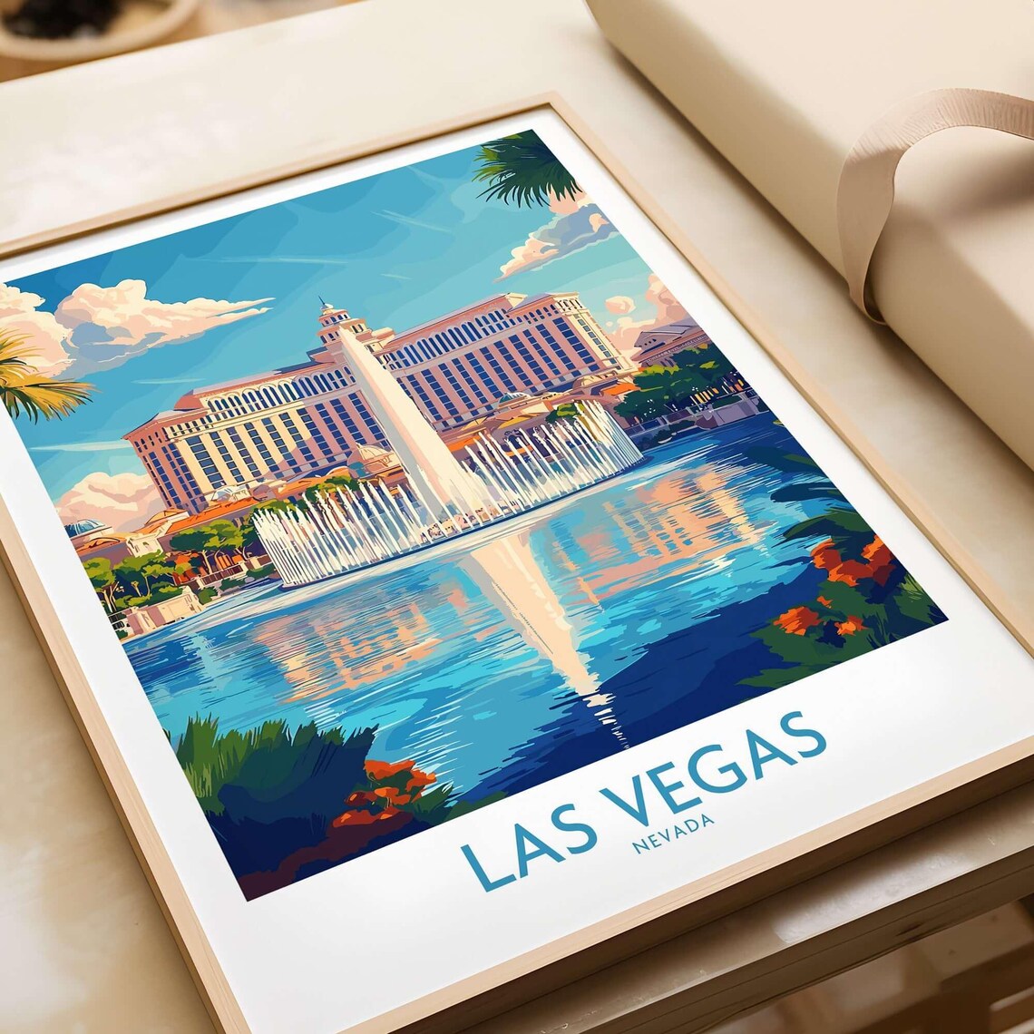 Las Vegas Travel Poster, Birthday or Anniversary Gift