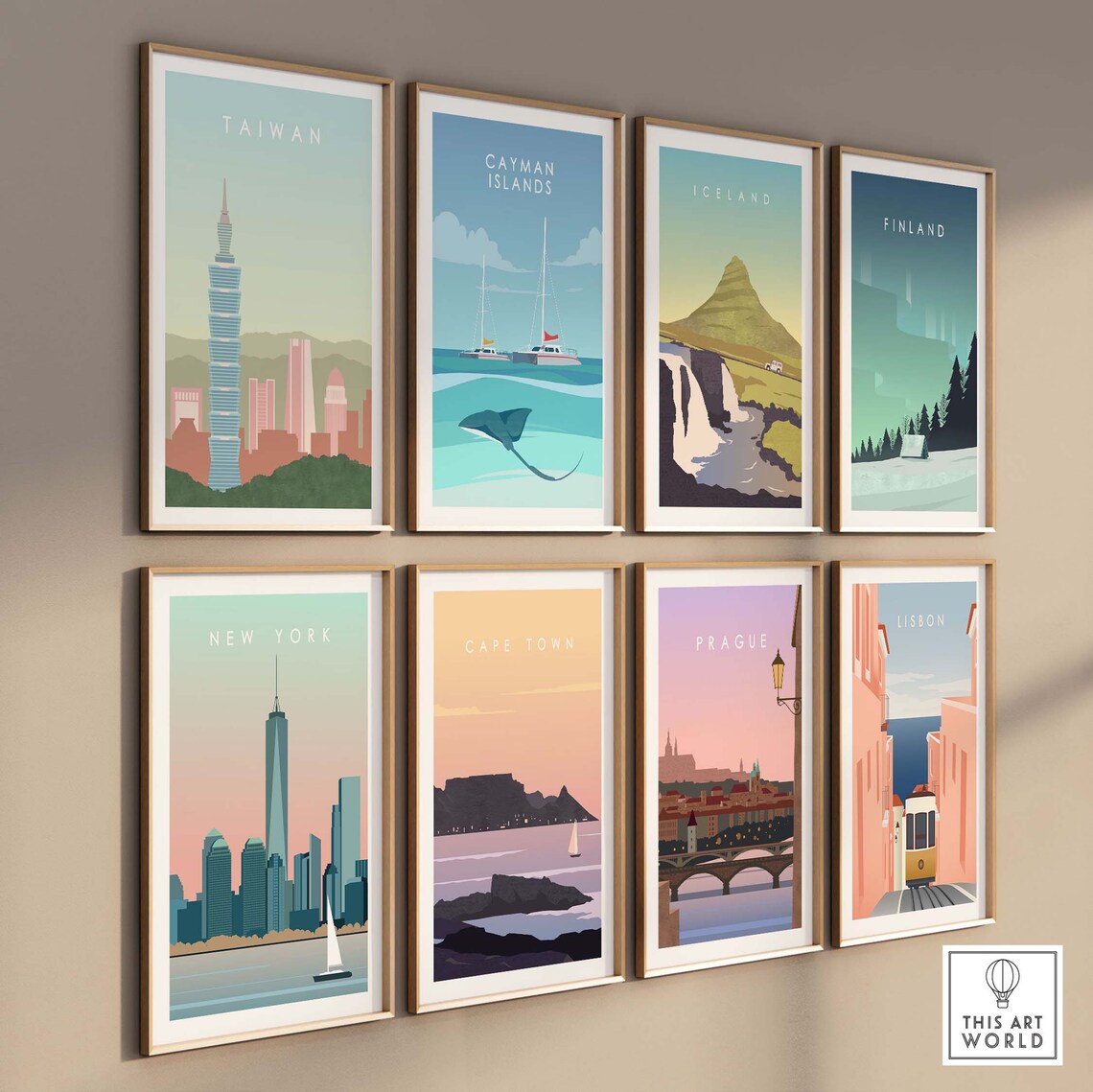 Taiwan Taipei City Skyline Travel Poster - Image 3