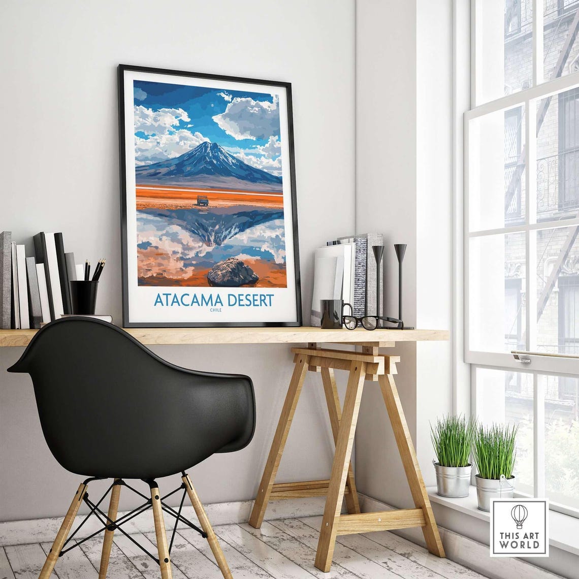 Atacama Desert Travel Poster, Chile Landscape - Image 4